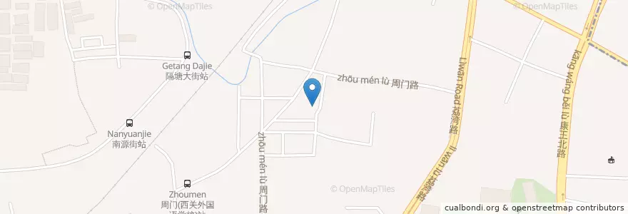 Mapa de ubicacion de 彩虹街道 en Китай, Гуандун, Гуанчжоу, 荔湾区, 彩虹街道.