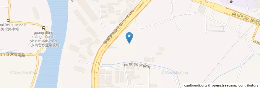 Mapa de ubicacion de 南源街道 en 中国, 广东省, 广州市, 荔湾区, 南源街道.