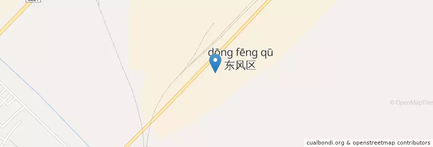 Mapa de ubicacion de 造纸街道 en 中国, 黑龙江省, 佳木斯市, 东风区, 造纸街道.
