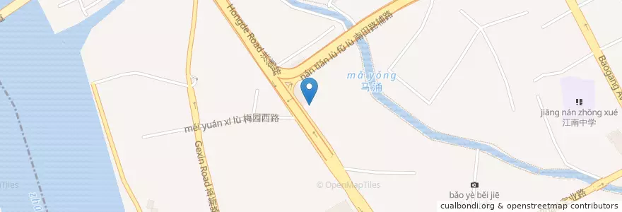 Mapa de ubicacion de 龙凤街道 en Çin, Guangdong, 广州市, 海珠区, 龙凤街道.