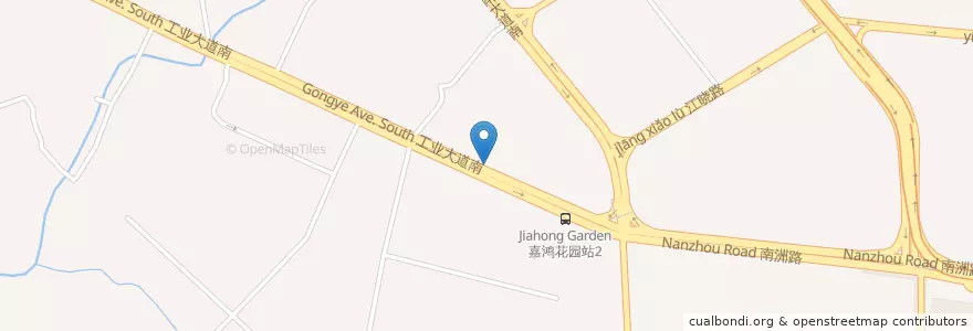 Mapa de ubicacion de 瑞宝街道 en 中国, 广东省, 广州市, 海珠区, 瑞宝街道.