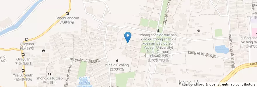 Mapa de ubicacion de 新港街道 en Китай, Гуандун, Гуанчжоу, 海珠区, 新港街道.