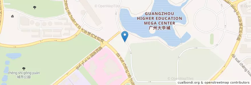 Mapa de ubicacion de 小谷围街道 en Çin, Guangdong, 广州市, 番禺区, 小谷围街道.