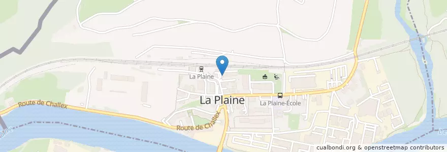 Mapa de ubicacion de P+Rail La Plaine en Switzerland, Genève, Genève, Dardagny.
