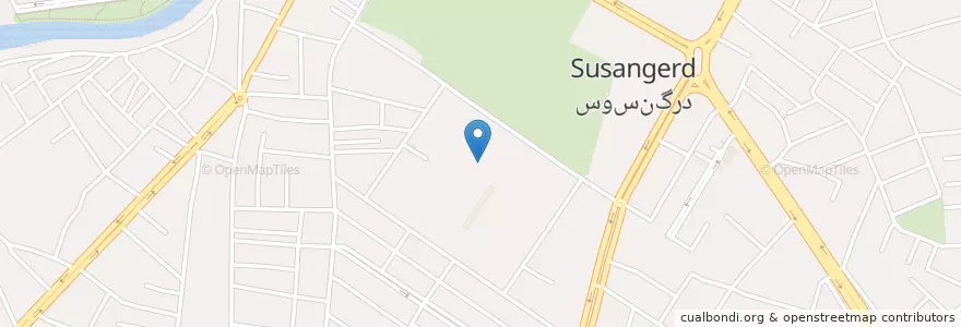 Mapa de ubicacion de سوسنگرد en ایران, استان خوزستان, شهرستان دشت آزادگان, بخش مرکزی, سوسنگرد.