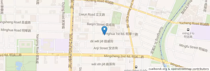 Mapa de ubicacion de 旭昌壽司 en 타이완, 가오슝시, 싼민구, 쭤잉구.