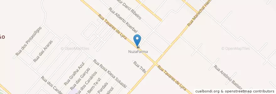 Mapa de ubicacion de NuzaFarma en 브라질, 남부지방, 파라나, Região Geográfica Intermediária De Curitiba, Região Metropolitana De Curitiba, Microrregião De Curitiba, São José Dos Pinhais.