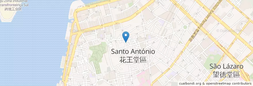 Mapa de ubicacion de 花王堂區 Santo António en China, Macao, Provincia De Cantón, 珠海市, Macao, 香洲区, 花王堂區 Santo António.