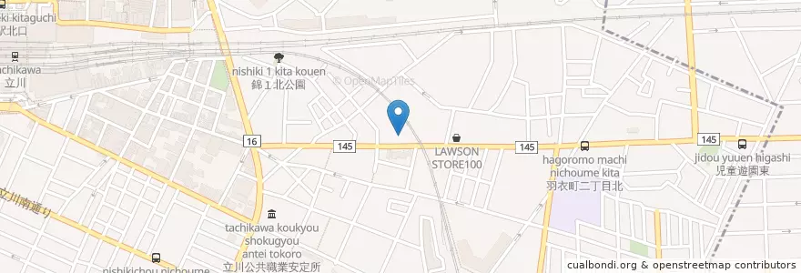 Mapa de ubicacion de 立川相互病院 en ژاپن, 東京都, 立川市.