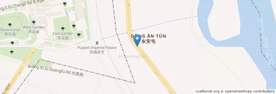 Mapa de ubicacion de 长通街道 en Cina, Jilin, 长春市, 南关区, 长通街道.
