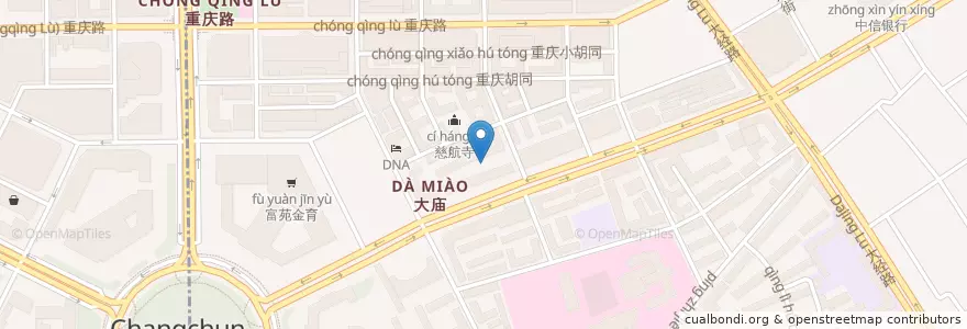 Mapa de ubicacion de Ziqiang Subdistrict en China, Jilin, Changchun City, Nanguan District, Ziqiang Subdistrict.