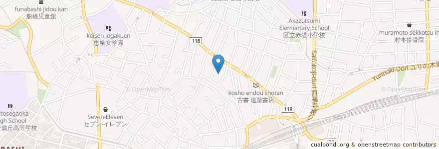 Mapa de ubicacion de 天七岩屋比売神社 en 日本, 東京都, 世田谷区.