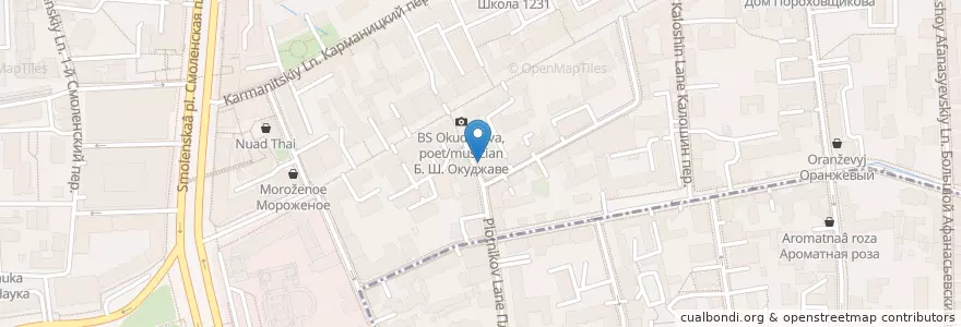 Mapa de ubicacion de Ulysses en Rusia, Distrito Federal Central, Москва, Distrito Administrativo Central, Район Арбат.