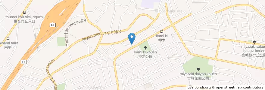 Mapa de ubicacion de 神木イエス・キリスト教会 宮前チャペル en Japan, Kanagawa Prefecture, Kawasaki, Miyamae Ward.