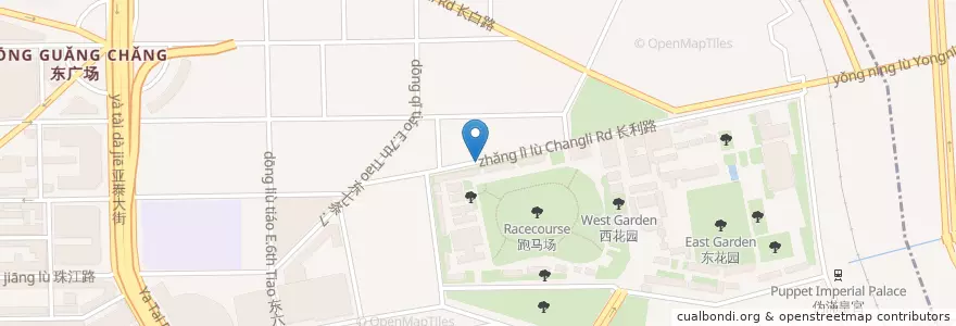 Mapa de ubicacion de 东广街道 en 中国, 吉林省, 长春市, 南关区, 宽城区, 东广街道.