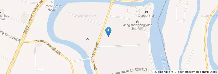 Mapa de ubicacion de 象山街道 en 中国, 広西チワン族自治区, 桂林市, 象山区, 象山街道.