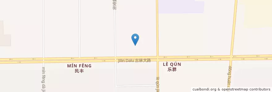 Mapa de ubicacion de 荣光街道 en China, Jilin, 长春市, 二道区, 荣光街道.