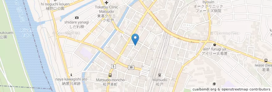 Mapa de ubicacion de 三井のリパーク en Japão, 千葉県, 松戸市.