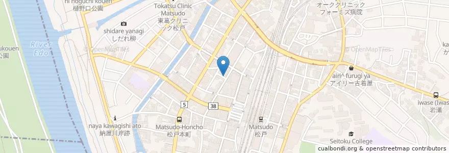 Mapa de ubicacion de やよい軒 en Japão, 千葉県, 松戸市.