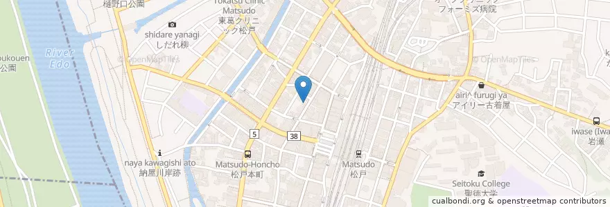 Mapa de ubicacion de 与作 (Yosaku) en Japonya, 千葉県, 松戸市.