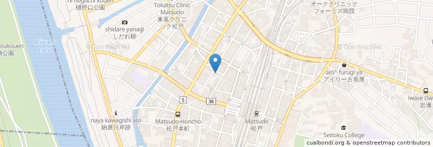 Mapa de ubicacion de そば藤助 en 日本, 千葉県, 松戸市.