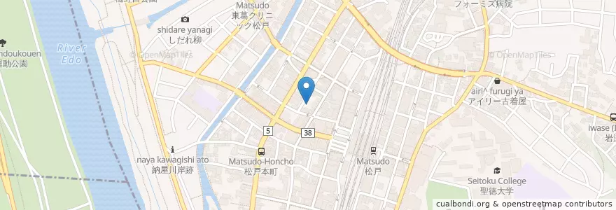 Mapa de ubicacion de 三井のリパーク en Japón, Prefectura De Chiba, Matsudo.