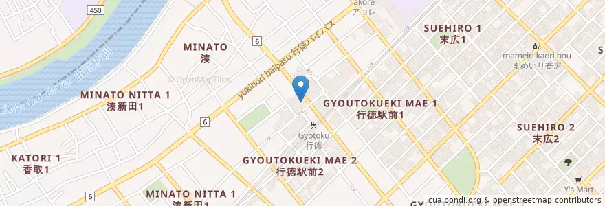 Mapa de ubicacion de みずほ銀行 en Japon, Préfecture De Chiba, 市川市.