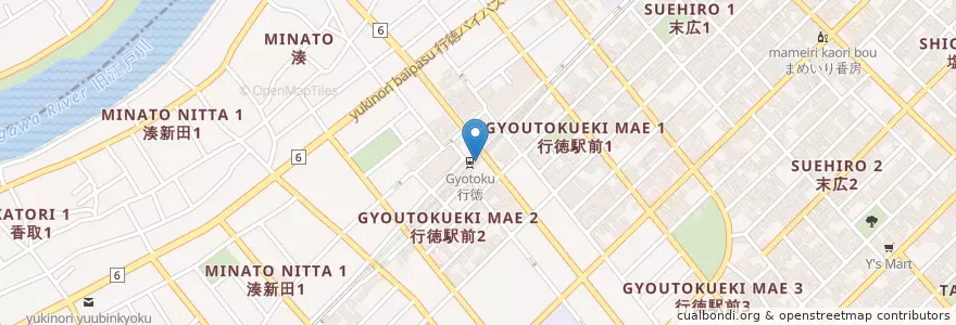 Mapa de ubicacion de プラザアオノ薬局 en 日本, 千葉県, 市川市.