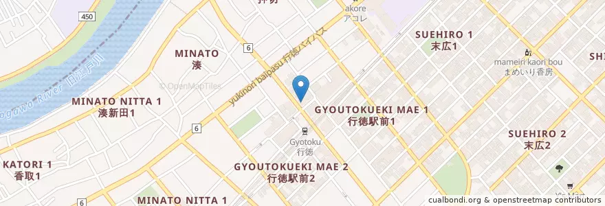 Mapa de ubicacion de すき家 en Japan, 千葉県, 市川市.