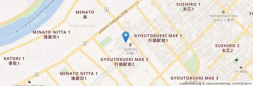 Mapa de ubicacion de 松乃家 en ژاپن, 千葉県, 市川市.