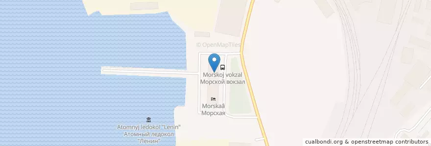Mapa de ubicacion de Нулевая миля en روسيا, Северо-Западный Федеральный Округ, Мурманская Область, Городской Округ Мурманск.
