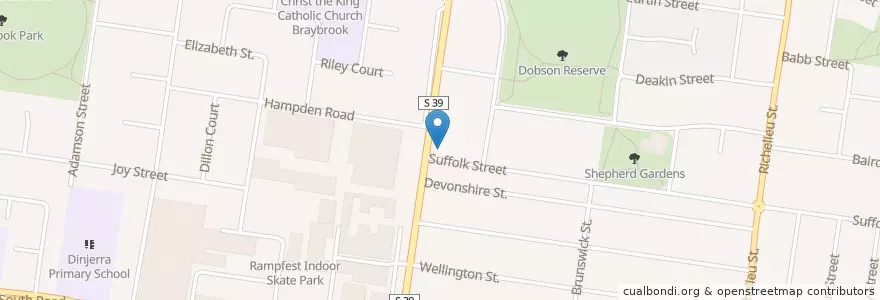 Mapa de ubicacion de Ashley Street Medical Centre en Avustralya, Victoria, City Of Maribyrnong.