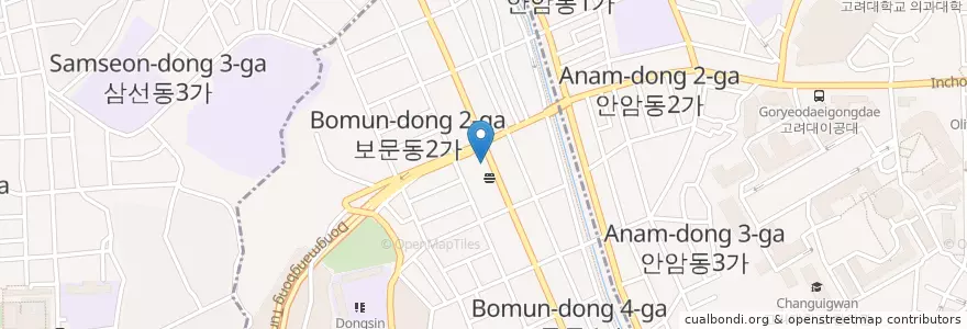 Mapa de ubicacion de 던킨도너츠 en Zuid-Korea, Seoel, 성북구.