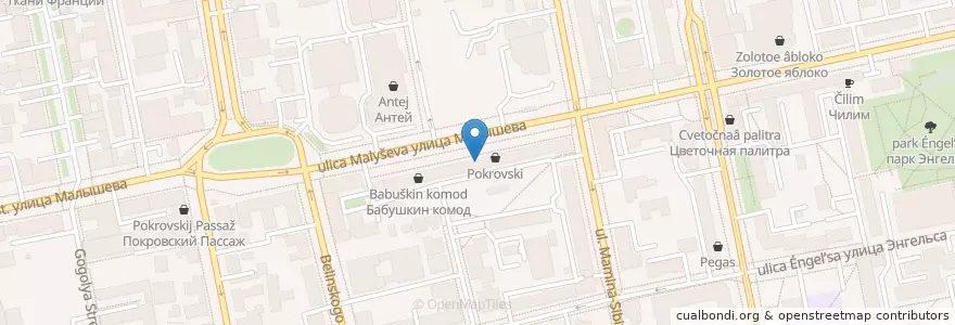 Mapa de ubicacion de УБРиР en Rusland, Уральский Федеральный Округ, Свердловская Область, Городской Округ Екатеринбург.