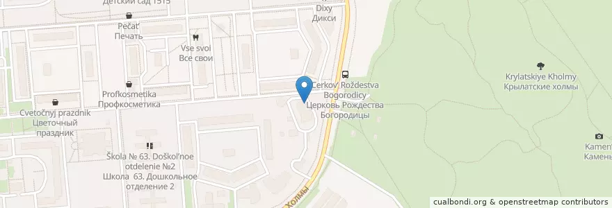 Mapa de ubicacion de Барнаба en 러시아, Центральный Федеральный Округ, Москва, Западный Административный Округ, Район Крылатское.