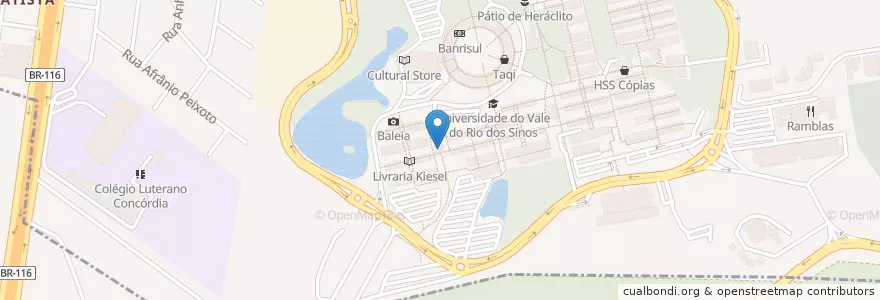 Mapa de ubicacion de Delícias Gourmet en Brasilien, Süden, Rio Grande Do Sul, Região Metropolitana De Porto Alegre, Região Geográfica Intermediária De Porto Alegre, Região Geográfica Imediata De Novo Hamburgo - São Leopoldo, São Leopoldo.