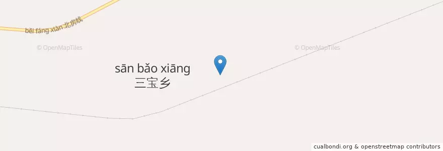 Mapa de ubicacion de 三宝街道 en China, Liaoning, 朝阳市, 北票市, 三宝街道.