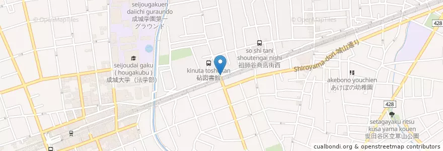 Mapa de ubicacion de 成城ファーマシー en 日本, 东京都/東京都, 世田谷区.