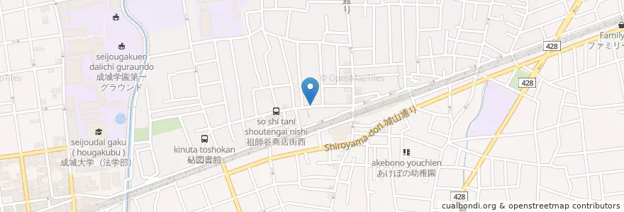 Mapa de ubicacion de 祖師谷歯科医院 en Jepun, 東京都, 世田谷区.
