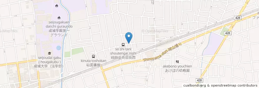 Mapa de ubicacion de コルカッタ en 일본, 도쿄도, 世田谷区.