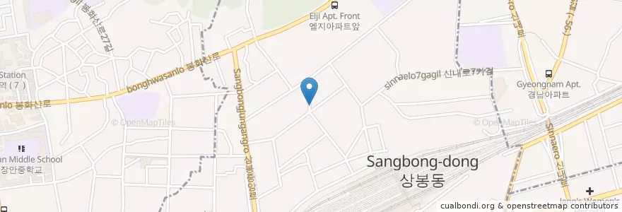 Mapa de ubicacion de 상봉1동 en کره جنوبی, سئول, 중랑구, 상봉1동, 상봉1동.