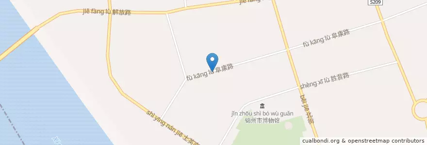Mapa de ubicacion de 北街街道 en Chine, Liaoning, 锦州市, 古塔区, 北街街道.