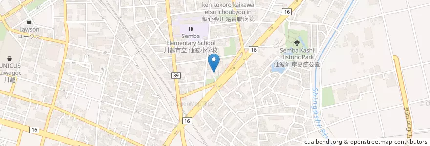 Mapa de ubicacion de 浅間神社 en 日本, 埼玉県, 川越市.