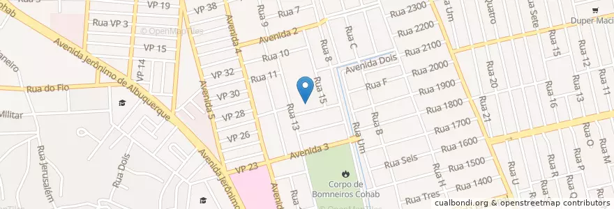 Mapa de ubicacion de U.I. Dr. Geraldo Melo en 巴西, 东北部, 马拉尼昂, Região Geográfica Intermediária De São Luís, Microrregião Da Aglomeração Urbana De São Luís, 圣路易斯.
