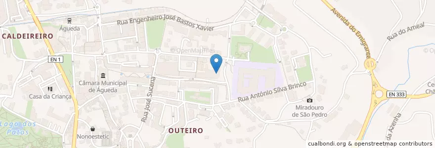 Mapa de ubicacion de Cine-Teatro São Pedro en 葡萄牙, Aveiro, Centro, Baixo Vouga, Águeda, Águeda E Borralha.