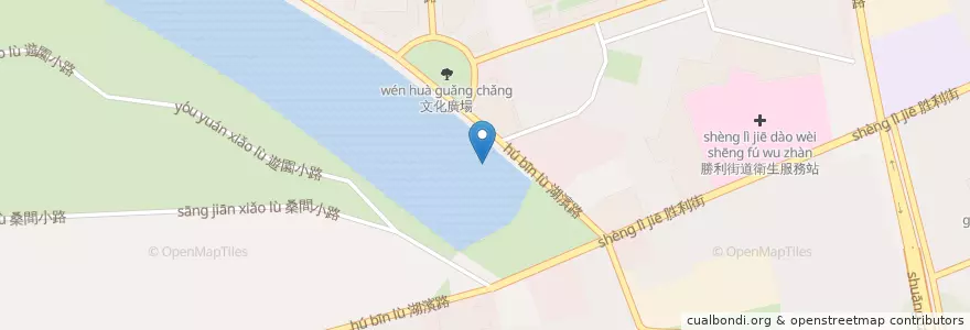 Mapa de ubicacion de 胜利街道 en China, Liaoning, 盘锦市, 双台子区, 胜利街道.
