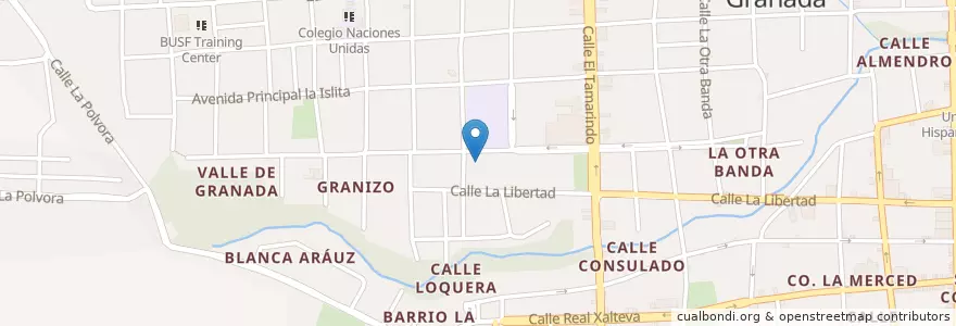Mapa de ubicacion de Casa Comunal Calli Tanday en نیکاراگوئه, Granada, Granada (Municipio).