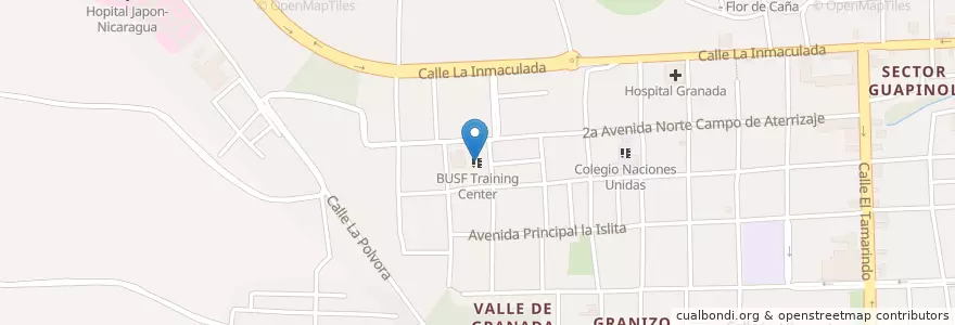 Mapa de ubicacion de BUSF Training Center en 니카라과, Granada, Granada (Municipio).