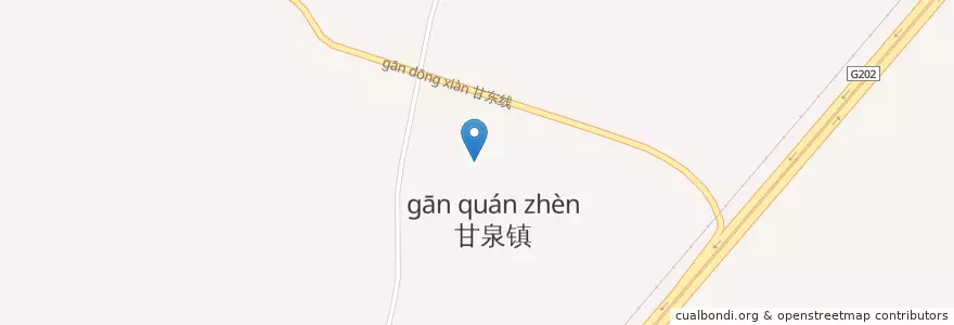 Mapa de ubicacion de 甘泉镇 en 中国, 辽宁省, 鞍山市, 千山区, 甘泉镇.