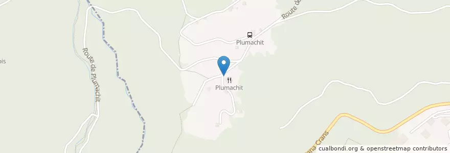 Mapa de ubicacion de plumachit en Svizzera, Vallese, Sierre, Crans-Montana.